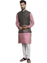 SOJANYA (Since 1958 Men's Jacquard Silk Kurta and Pyjama with Nehru Jacket...