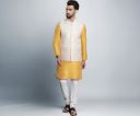 SOJANYA (Since 1958 Men's Silk Blend Kurta and Pyjama with Nehru Jacket...