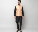 SOJANYA (Since 1958 Men's Silk Blend Kurta Pyjama With Nehrujacket Set...