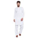 SOJANYA (Since 1958 Men's Soft & Comfortable Cotton Blend Solid Pathani Set-Perfect for Eid & Holi Celebrations...