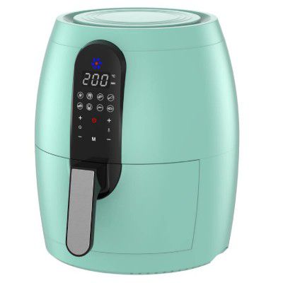 SOLARA Large Digital Air Fryer for Home Kitchen with 8 Pre-set modes | 3.2L basket |Mobile app with 100+ recipe eBook and Videos | Mint Green (3.2L)