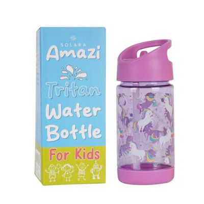SOLARA Tritan Water Bottle for Kids 400ml | Kids Water Bottle | Sipper Water Bottle | BPA Free | Leak Proof | Food Grade | Unicorn