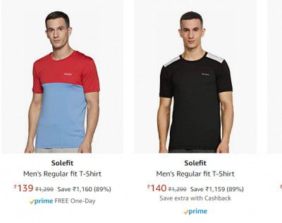 Solefit Men's T-Shirt Upto 90% Off