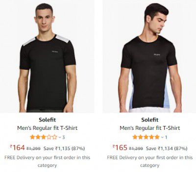 Solefit Men's T-shirts @ 87% OFF