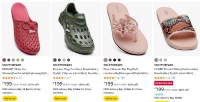 SOLETHREADS Footwear Up to 90% OFF, Starting from ₹199
