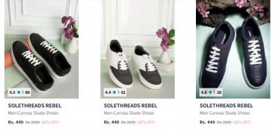 Solethreads Rebel Casual Shoes Upto 85% Off Starting From Rs.424 