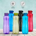 Solimo 1 Lt Water Bottle | Multicolor | Set Of 6 (Peacock) - Polyethylene Terephthalate...