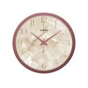 Solimo 12-Inch Marble Dial Catholic Plastic Analog Wall Clock (Silent Movement, Copper Color Frame)...