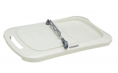 Solimo 2-in-1 Wash & Cut Chopping Board with Two-Sided Stainless Steel Blades