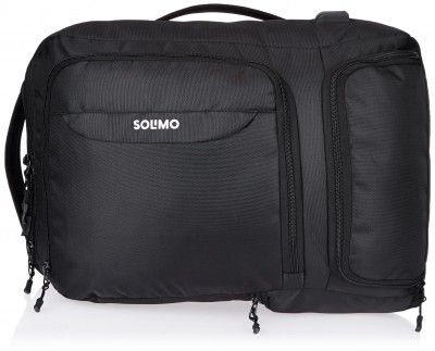 Solimo 22L Backpack with Laptop Compartment, internal organisers (Black with Orange Interior)