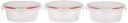 Amazon Brand - Solimo 3-Piece Airtight Plastic Kitchen Storage Container Set, 500ml, Red...