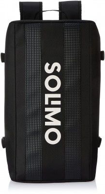 Solimo 30L Travel Rucksack with Top and Back Zipper (Black)