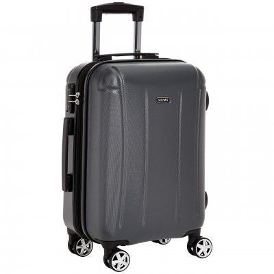 Solimo 56.5 cm Hardsided Luggage with TSA Lock, Grey