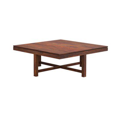 Amazon Brand - Solimo Acamar Solid Sheesham Wood Coffee Table with 4 Stools (Teak Finish)