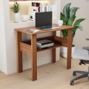 Solimo Ace Engineered Wood Computer Desk with One Tier Shelves Laptop Study Table - Leon Teak (90 cm x 45 cm x 71 cm)...