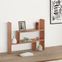 Amazon Brand - Solimo Adjustable Wood Desktop Storage Organizer Display Shelf Rack...
