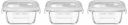 Solimo Airtight Borosilicate Glass Container Set (Transparent,3 Pieces, 350 ml)...