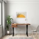 Solimo Alsike 1 Drawer Study Table with Iron Legs (Sheesham Wood, Natural Finish)...