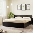 Solimo Altamore Engineered Wood King Bed with Box Storage (Wenge Finish)...