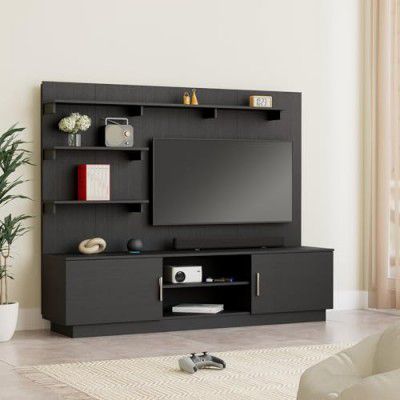 Solimo Altamore Engineered Wood TV Unit and Display Cabinet with Back Panel (Wenge Finish)