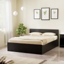 Amazon Brand - Solimo Altamore Engineered Wood Queen Bed with Box Storage (Wenge Finish)...
