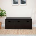 Amazon Brand - Solimo Andro Engineered Wood 3-Door Shoe Rack with Seat (Espresso Finish)...