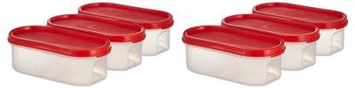 Solimo Antimicrobial Modular Plastic Storage Containers with Lid (525 ml each)
