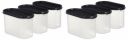 Solimo Antimicrobial Modular Plastic Storage Containers with Lid (1200 ml Each) (Set of 6)...