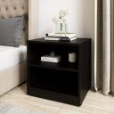 Amazon Brand - Solimo Aquilla Engineered Wood Wenge Finish Contemporary Bedside Table (Brown)...