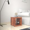 Amazon Brand - Solimo Areeglar Side Table with Bottom Shelf (Sheesham Wood, Natural Finish)...