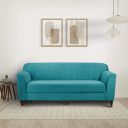 Amazon Brand - Solimo Arwold 3 Seater Sofa (Velvet Fabric, Sky Blue)...