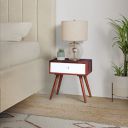 Amazon Brand - Solimo Asend Durable Bedside Table, with 1 Drawer (Sheesham Wood with Honey Finish)...