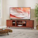 Amazon Brand - Solimo Aster Engineered Wood TV Unit (2 Door & 10 Shelves, Walnut Finish)...