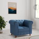 Amazon Brand - Solimo Atlas 1 Seater Sofa (Fabric, Blue)...