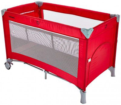 Amazon Brand - Solimo baby bedside Crib/Cot, Red