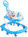 Solimo Baby Walker with Push Handle, Blue (Fabric Print May Vary)...