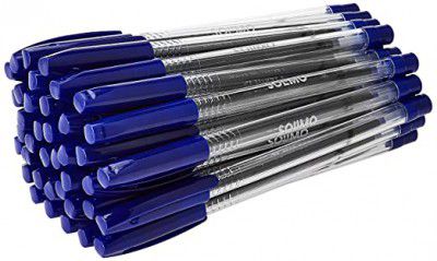 Amazon Brand - Solimo Ball Pens, 0.7mm, Blue, Set of 40
