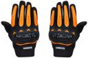 Amazon Brand - Solimo Bike Riding Gloves with TPR Finger Armour, Black & Orange, XL...