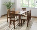 Amazon Brand - Solimo Bisseg 6-Seater Solidwood Dining Set with 6 Chairs (Antique Oak Finish)...