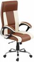 Amazon Brand - Solimo Brasov High Back Executive Chair (Brown & Beige)...