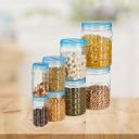 Solimo Checkered Jar Container Set of 24...