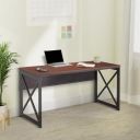 Amazon Brand - Solimo Colormap Engineered Wood Computer Table (Walnut and Black)...