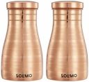 Solimo Copper Water Pot | Bedside Carafe with Glass Lining | 950 ml (Set of 2)...