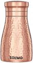 Solimo Copper Water Pot | Bedside Pot with Glass | Hammered Finish |950 ml...