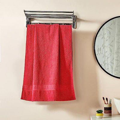 Solimo Cotton Bath Towel, 400 GSM (Magenta)