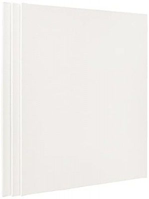 Solimo Cotton Canvas Board Medium Grain 12 X 14 Inch - Pack of 3 - White