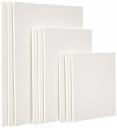 Solimo Cotton Canvas Boards for Painting (8x10, 6x8, 6x6 Combo Pack of 9,White)...