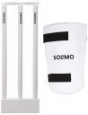 Solimo Cricket Thigh Guard and Amazon Brand - Solimo Cricket Wooden Stumps Combo...