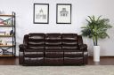 Amazon Brand - Solimo Delphi 3 Seater Leatherette Recliner (Brown)...