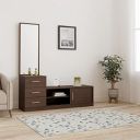 Amazon Brand - Solimo Donkton Dressing Table with Two Shelves and Three Drawers (Engineered Wood, Acacia Dark)...